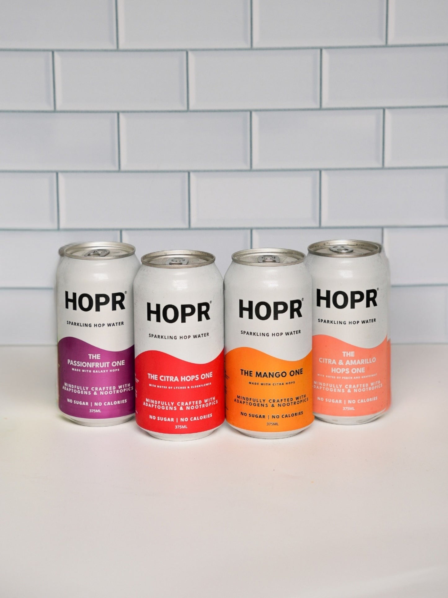 Discover HOPR Sparkling Hop Water, a unique non-alcoholic drink for a calm mind and body