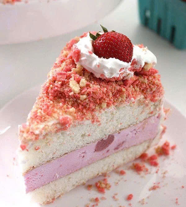 Strawberry Shortcake Poke Cake with Yum Crumbs