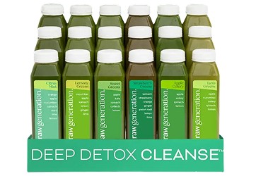 Raw Generation Deep Detox Cleanse cold-pressed juice option