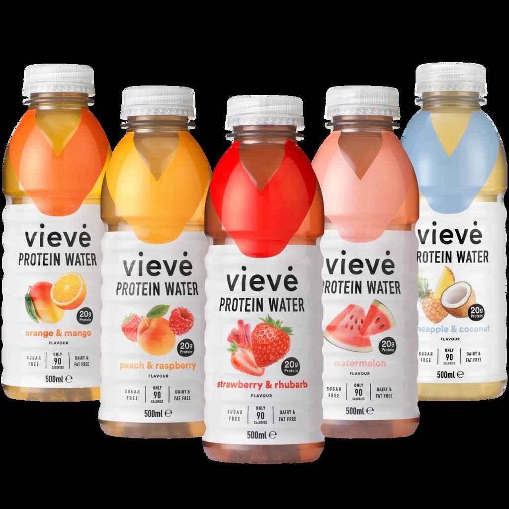 Vieve protein water Wild Cherry Peach Watermelon flavours